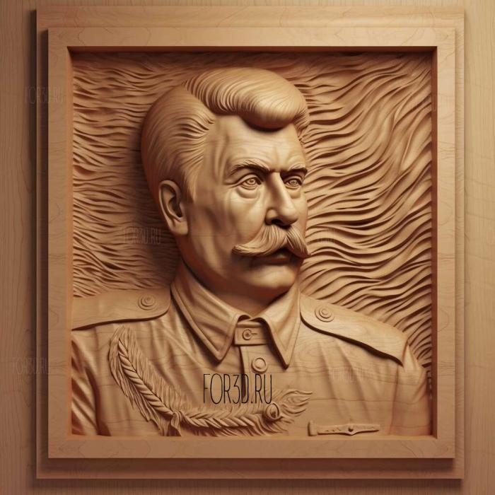 Joseph Stalin 3 stl model for CNC